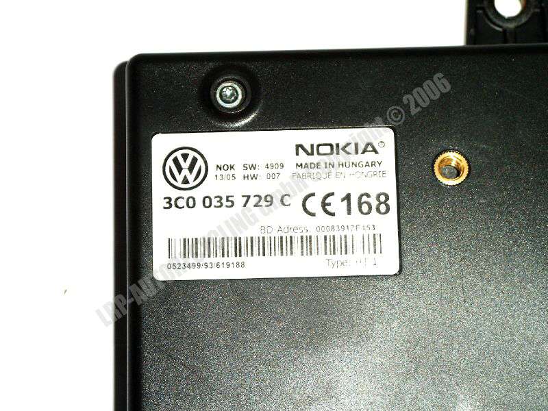 VW Passat 3C Bj.2005 Interface Nokia 3C0035729C